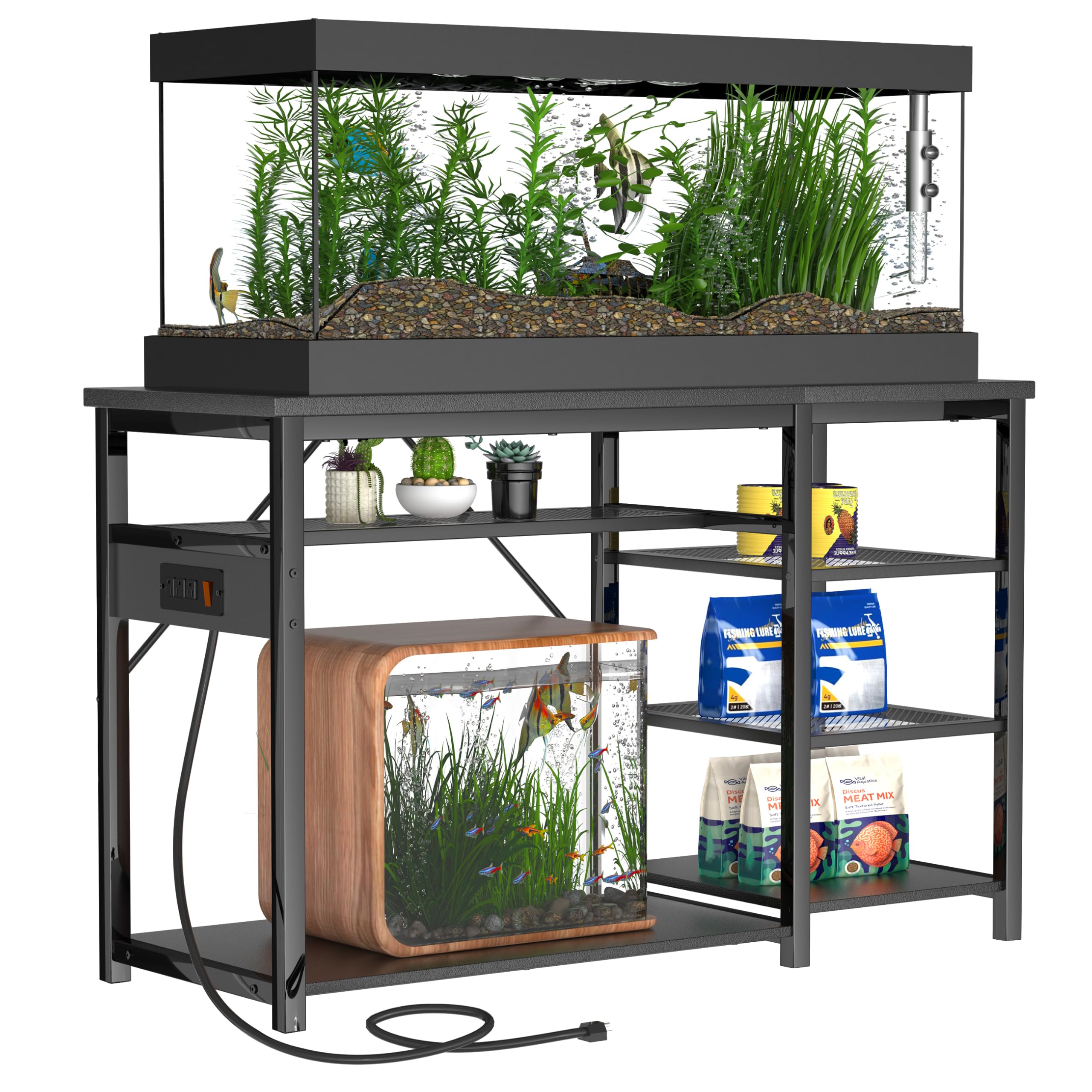 Keelian 55-75 gallon tank stand tabletop supports secure installation for large aquariums.