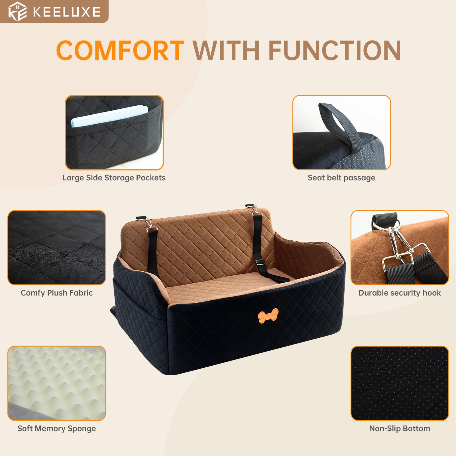 KEELUXE dog seat doubles as a comfy bed or sofa at home.