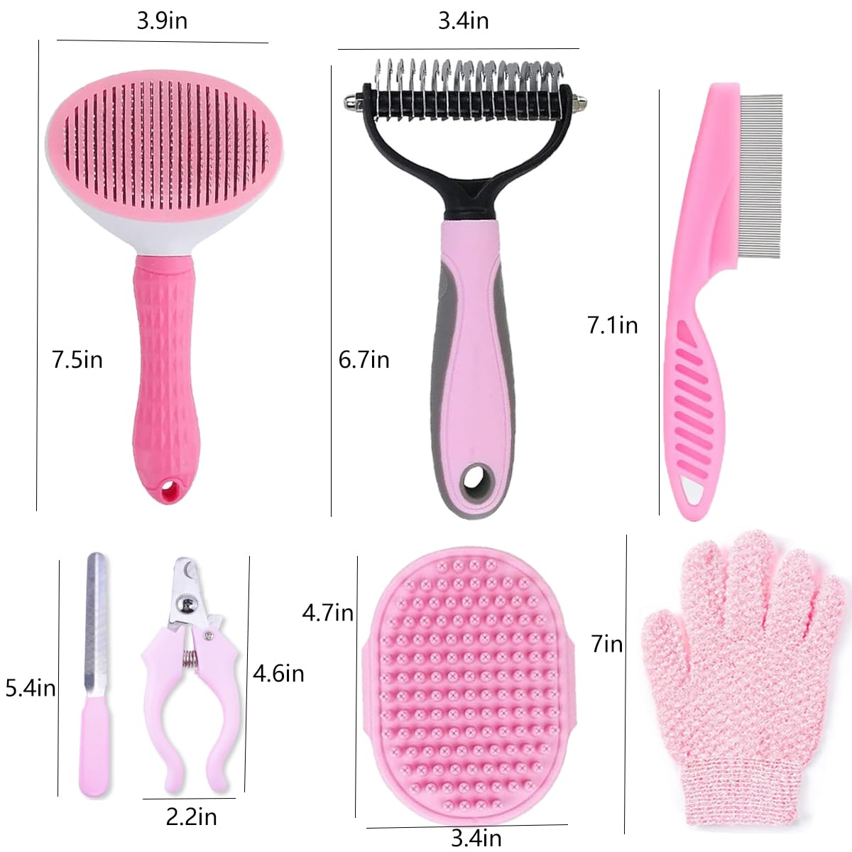 KEEPLKVOC 7pcs dematting comb removes mats for smoother coats.