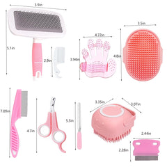KEEPLKVOC 9pcs pink short flea comb for precise grooming on small pets