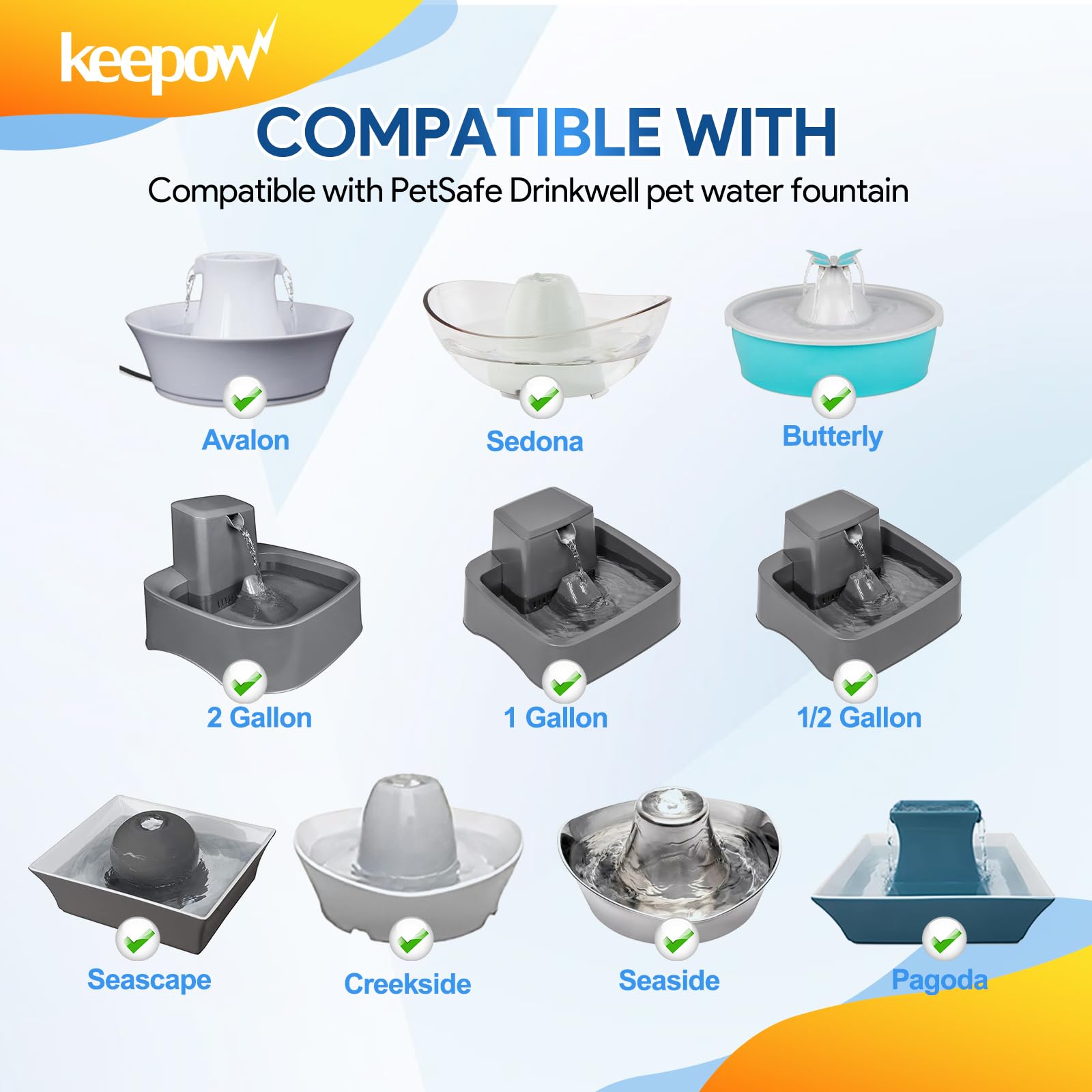 KEEPOW carbon filter for Drinkwell improves water taste and odor control