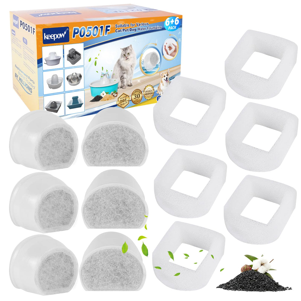 KEEPOW cat fountain foam pre-filter keeps water clear for pets