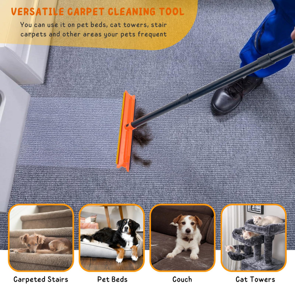 KeFanta carpet rake with soft foam grip reduces hand fatigue during sessions.