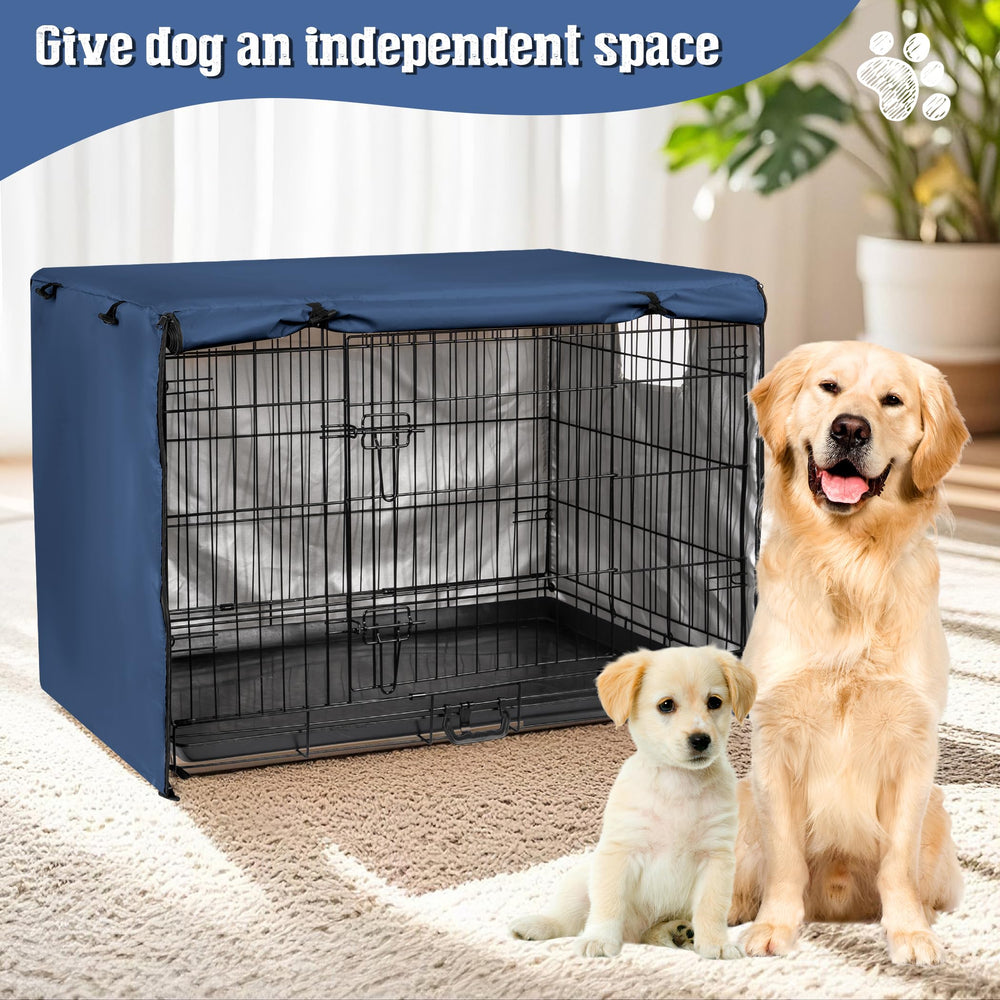 kefit dog crate cover 36in privacy and comfort for your dog navy.