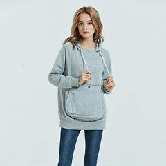 Kei Tomlison Pet Pouch Hoodie side pocket highlights easy access for belongings and treats
