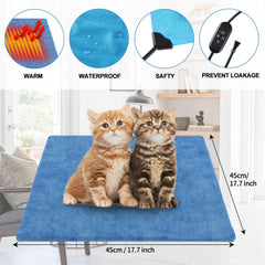 KEKELAN pet heating pad shows six temperature settings for customizable warmth.