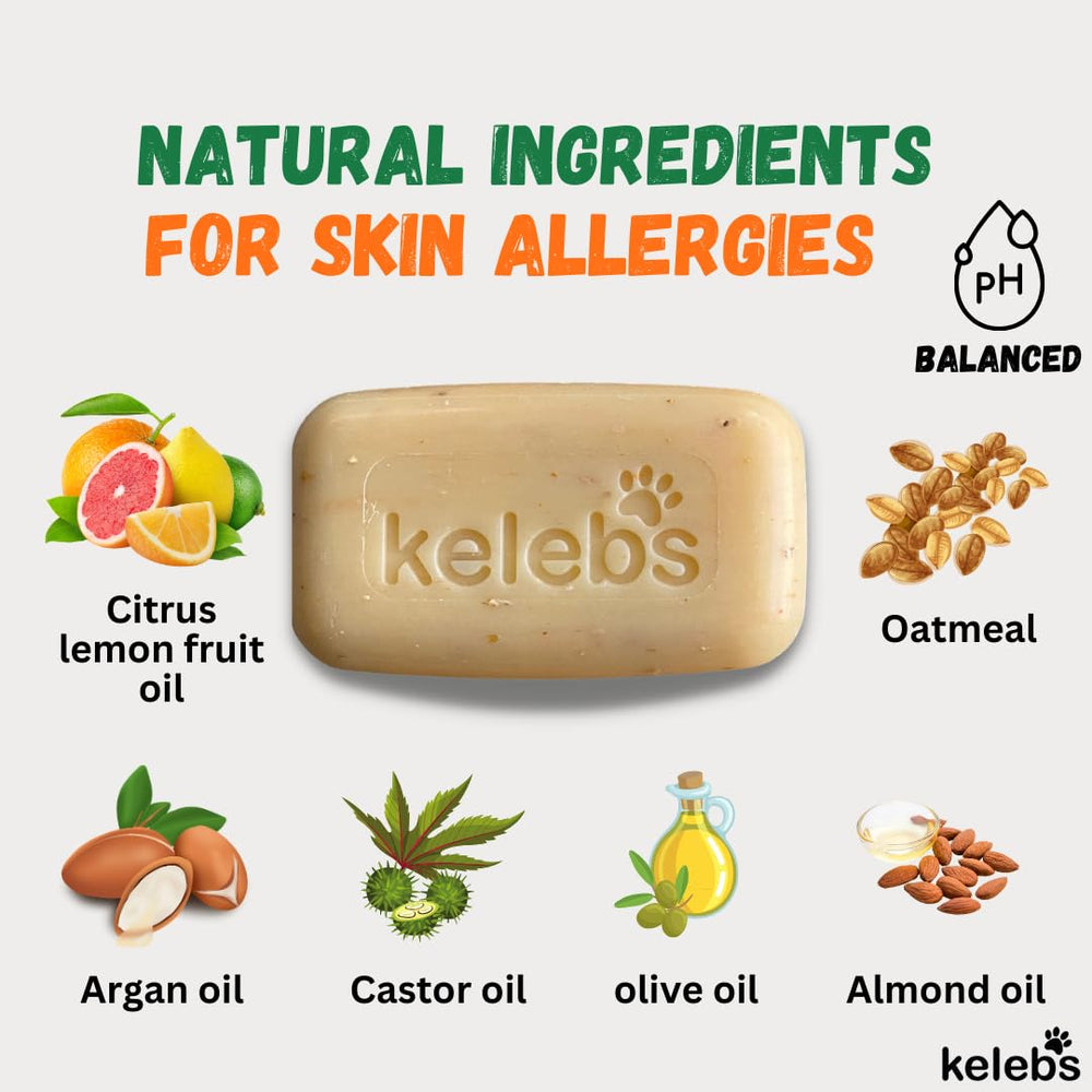 KELEBS dog shampoo bar refresh-coat image conveys lasting fragrance after bath.