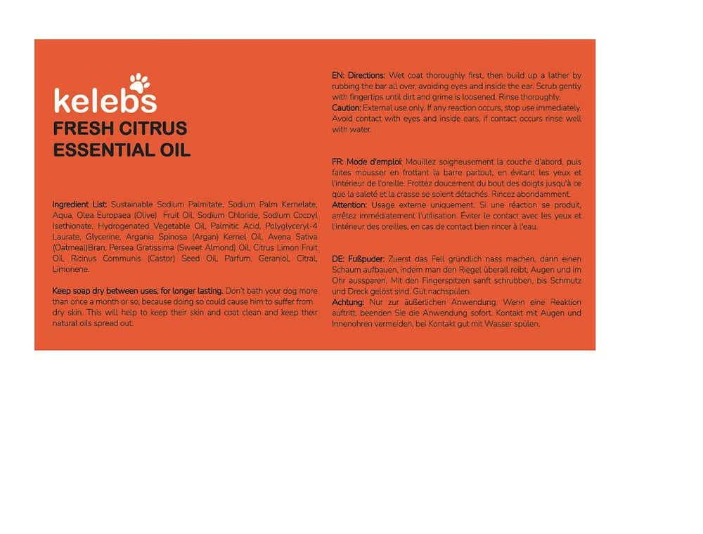 KELEBS travel compact dog shampoo bar fits small spaces and keeps coats fresh.