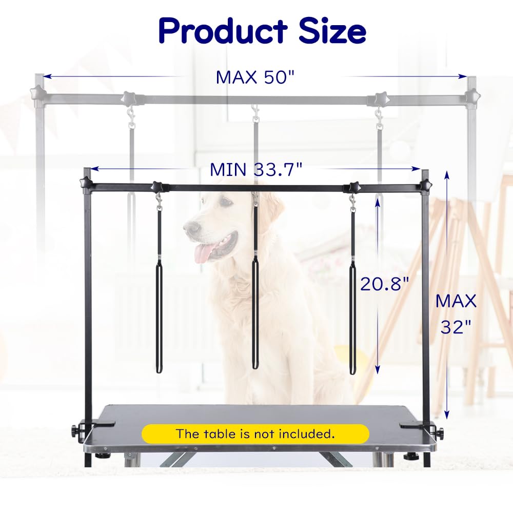 KELIXU Dog Grooming Arm heavy-duty metal construction ensures durability through repeated sessions