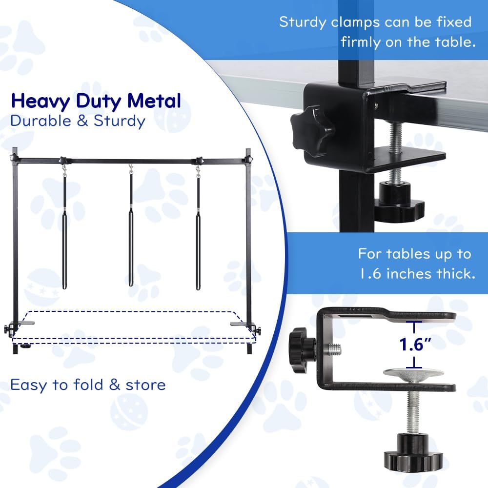 KELIXU Dog Grooming Arm height adjustment enables precise reach for pets of all sizes