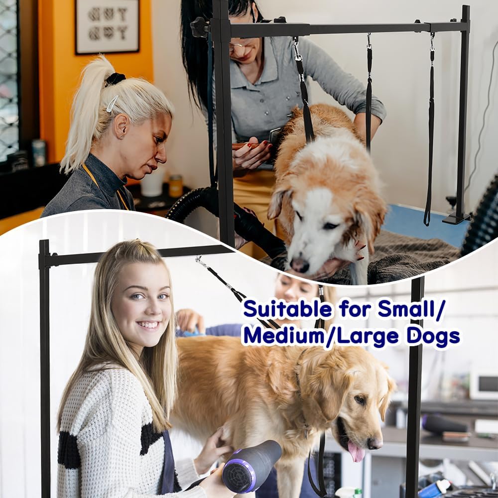 KELIXU Dog Grooming Arm table-thickness compatibility clip accommodates tops up to 1.6 inches