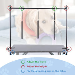 KELIXU Dog Grooming Arm three-loop noose keeps pets steady during grooming