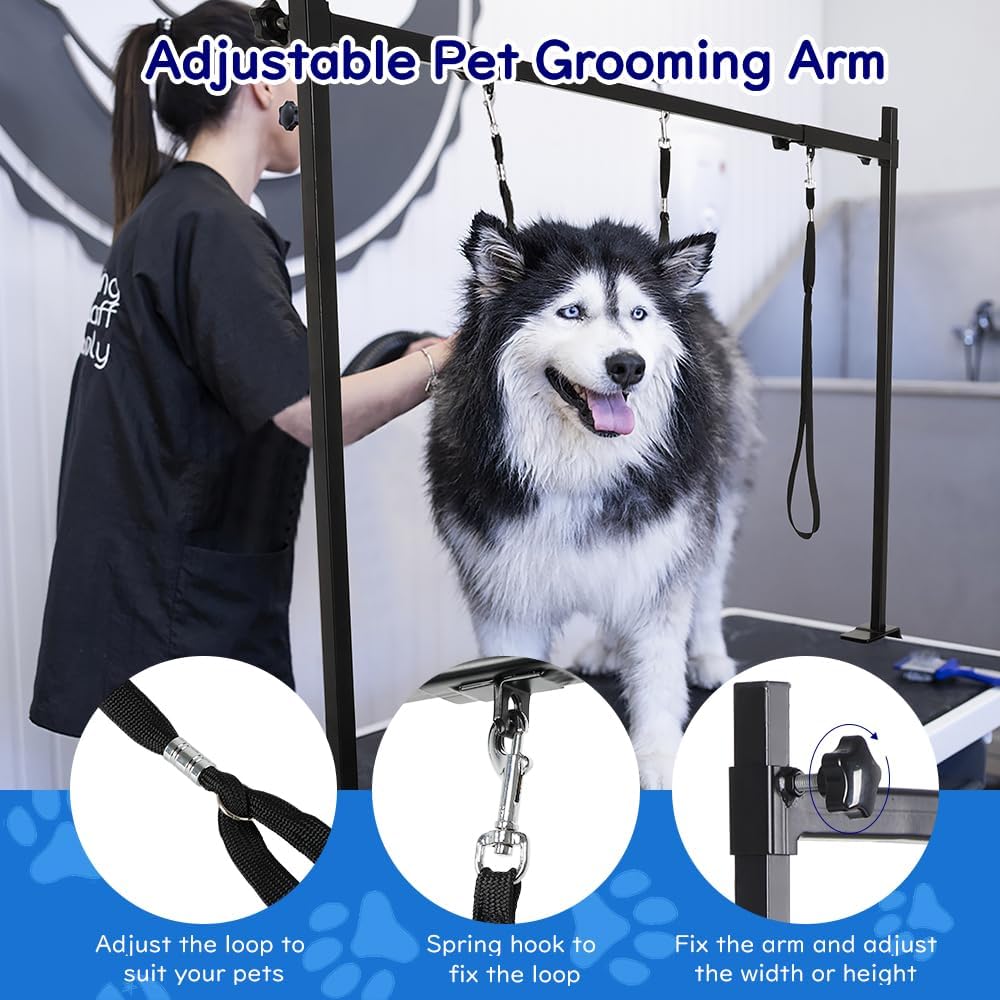 KELIXU Dog Grooming Arm width adjustability adapts to different table setups