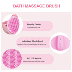 Kemodia pet bathing set being used with a relaxed pet for spa-like experience.