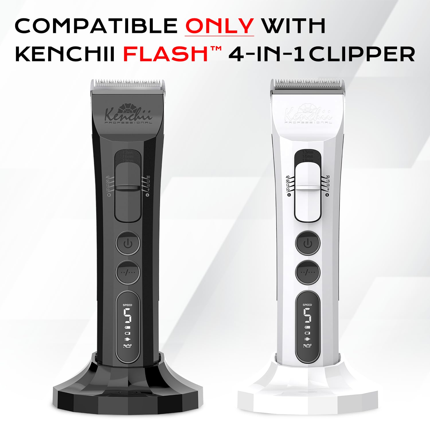Kenchii Flash detailer pack shows six detachable blades for quick, precise trims.