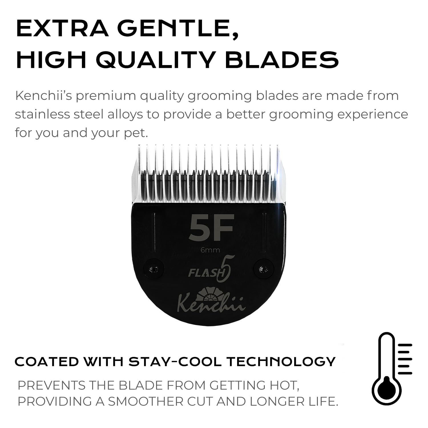 Kenchii Flash 5 maintenance-friendly blade ready for safe cleaning and long life.