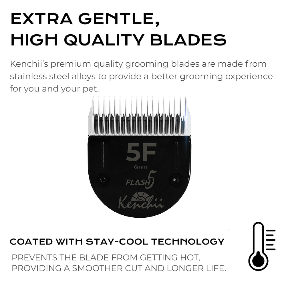 Kenchii Flash 5 maintenance-friendly blade ready for safe cleaning and long life.