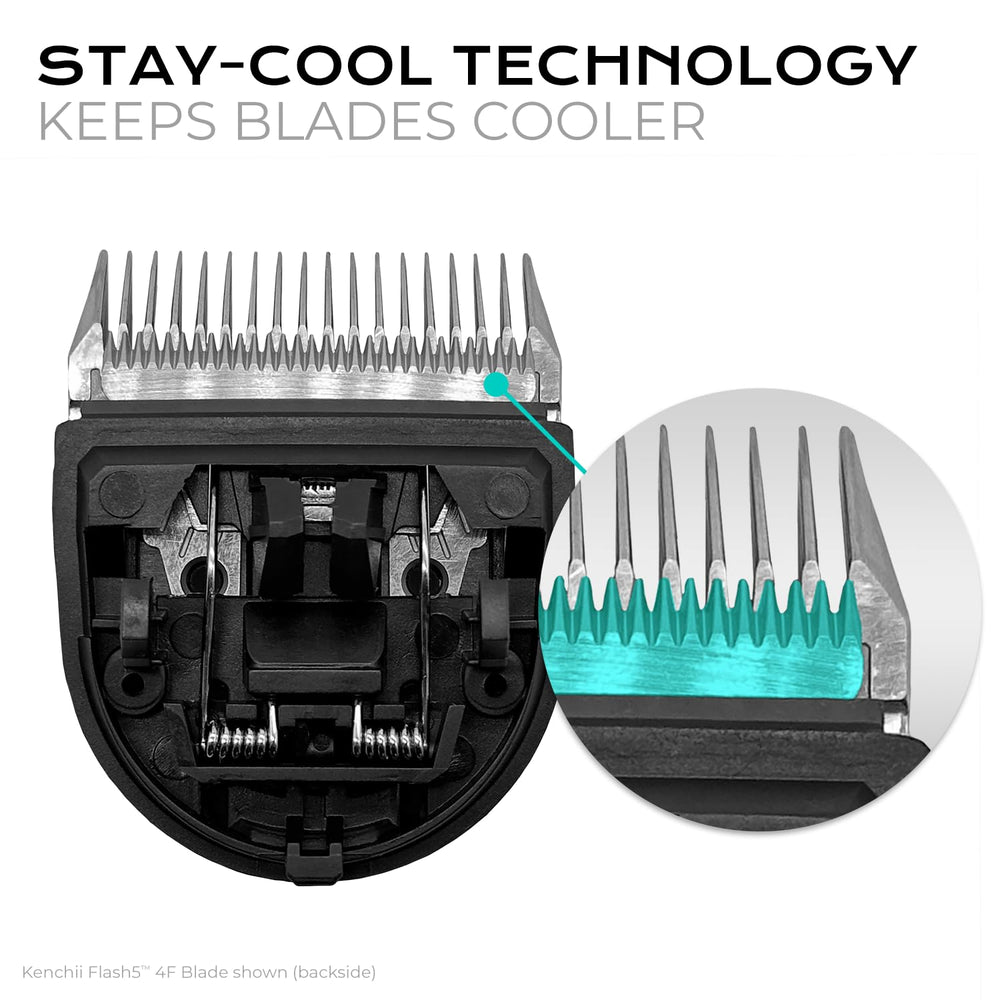 Kenchii Flash 5 in-home grooming setup showing professional results with proper technique.