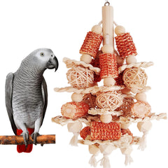Kencunay bird toy corn stick hanging keeps parrots engaged and promotes healthy beak activity