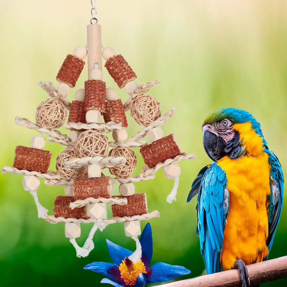 Kencunay parakeet accessory promotes movement and mental engagement during play