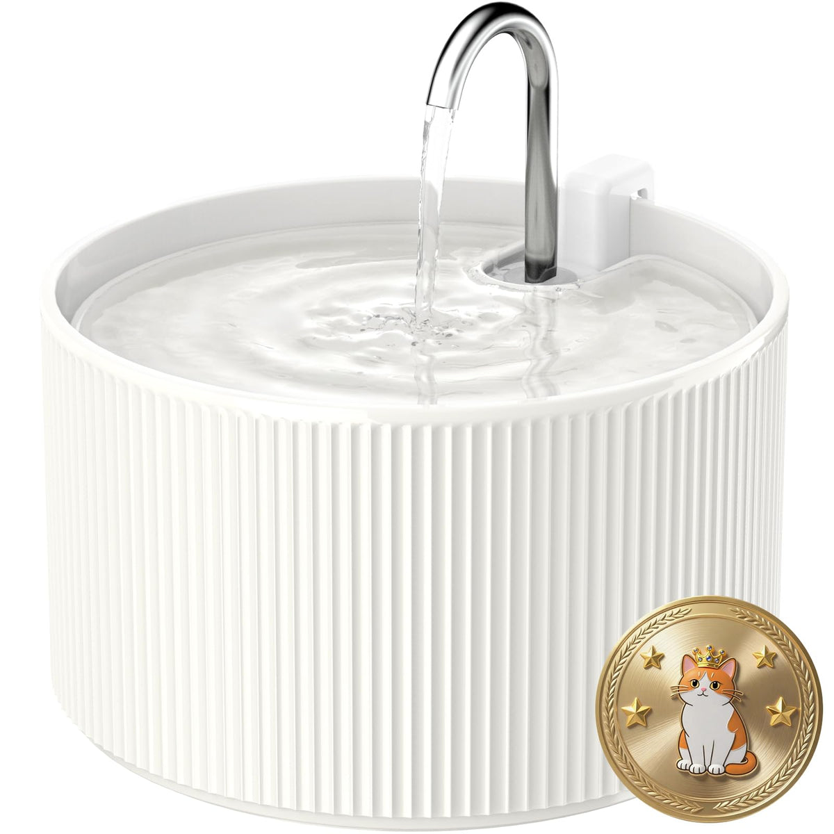 Kenepet ceramic fountain body demonstrates durability for long-lasting hydration.
