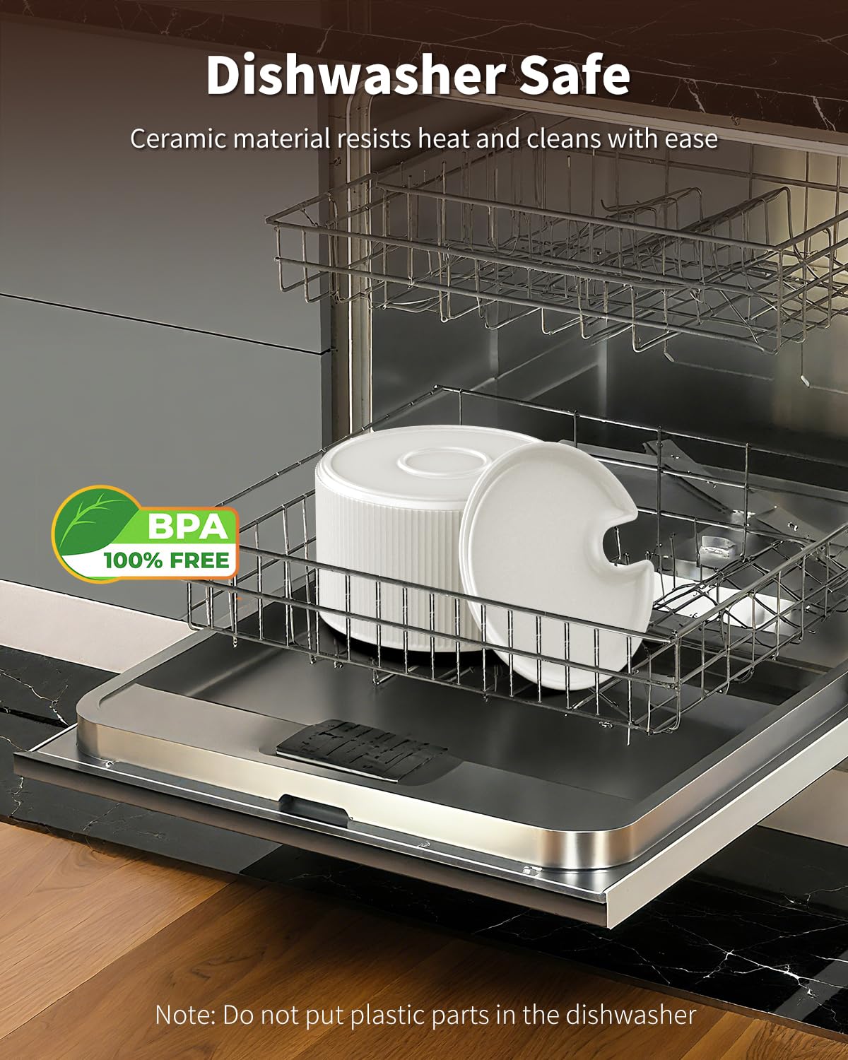 Kenepet ceramic fountain large-capacity 2.2L reduces refills.