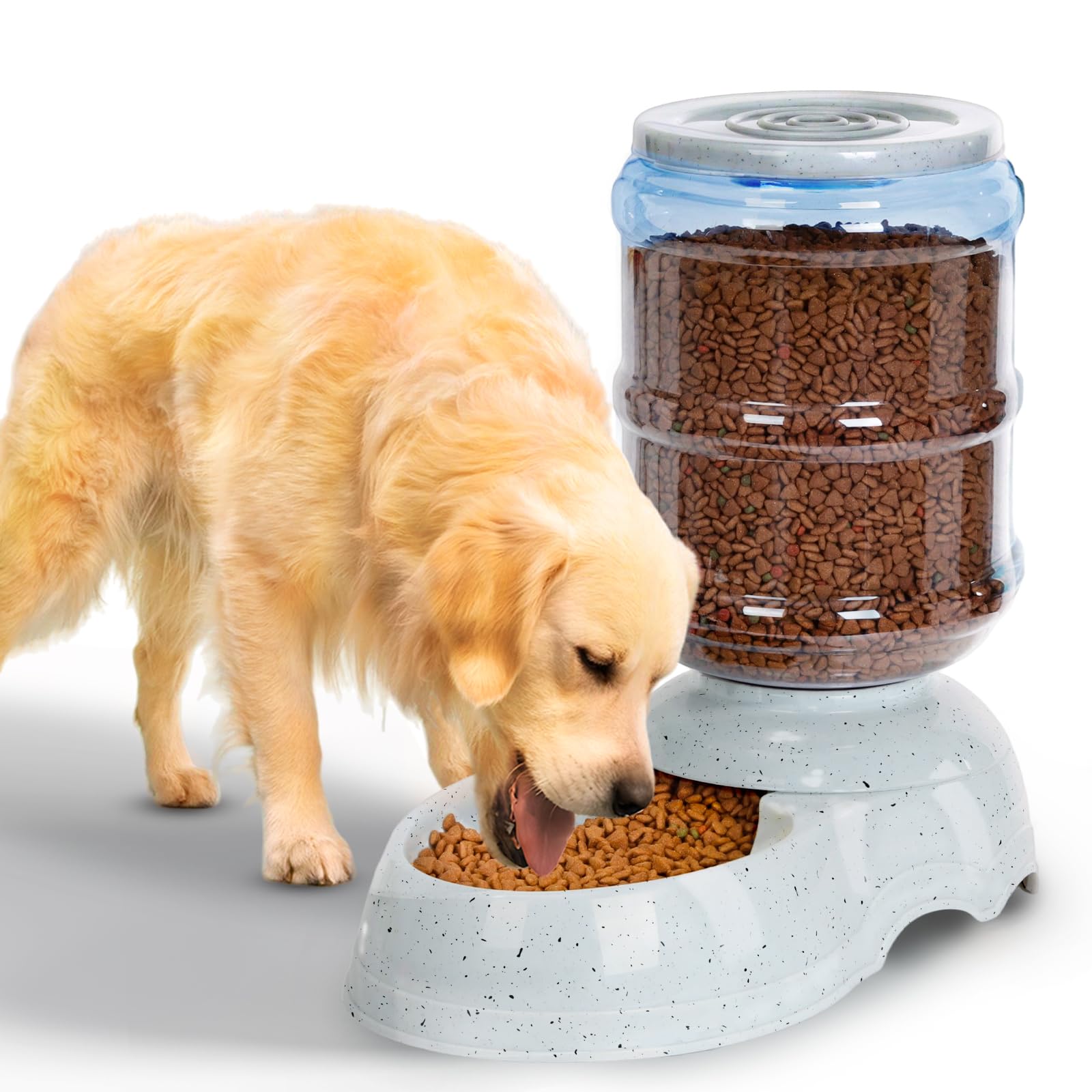 Kenond 3gallon gravity feeder full bowl helps maintain long feeding intervals for large dogs.