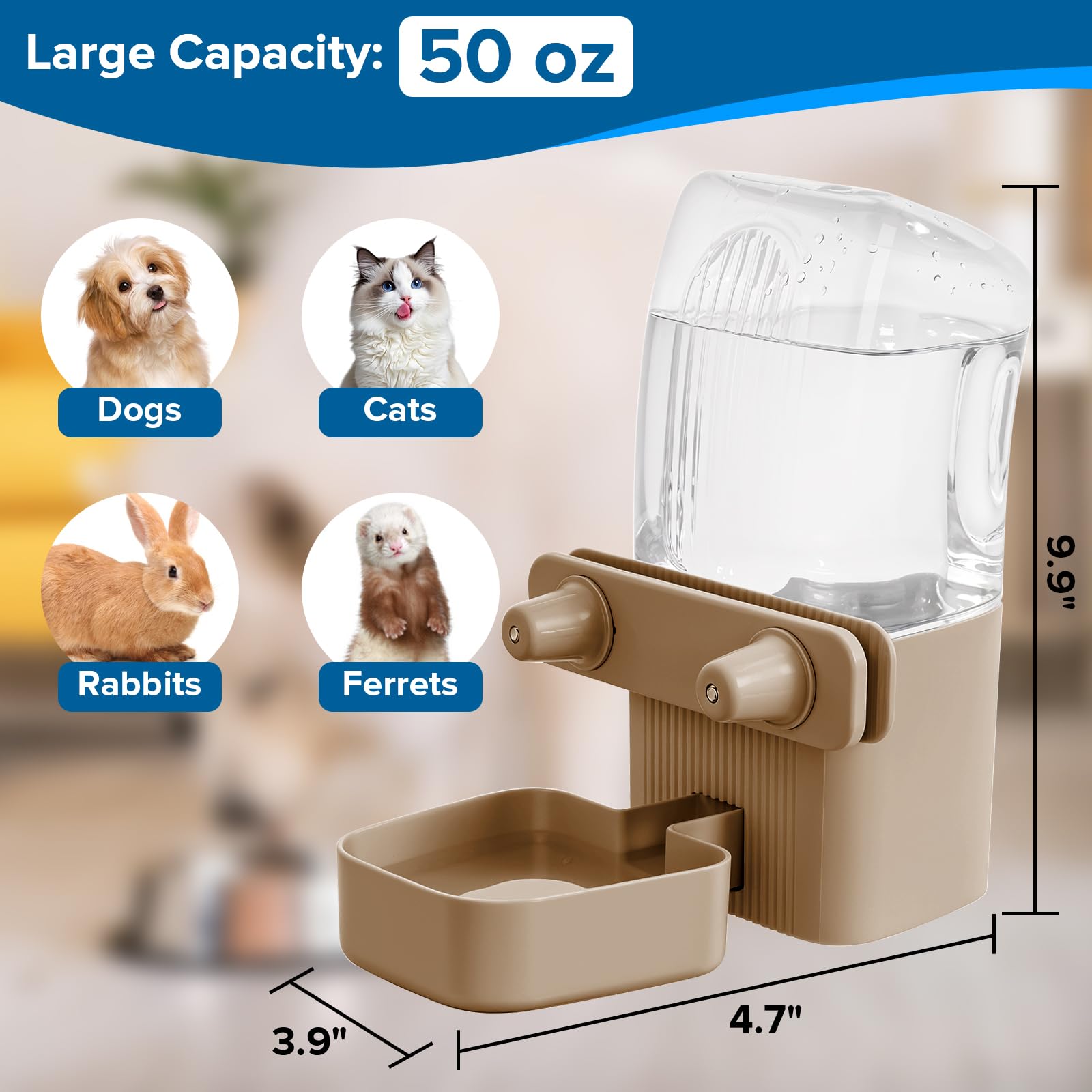 Kenond bottle outside cage design allows quick refills and neat setup.