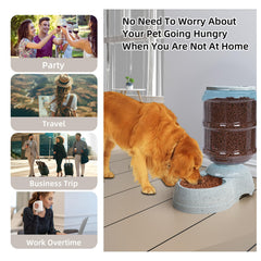 Kenond dog feeder snap-on refill design simplifies setup for busy households.