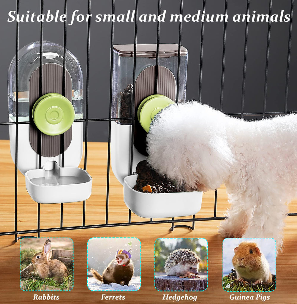 Kenond hanging automatic pet food dispenser side view for secure cage mounting