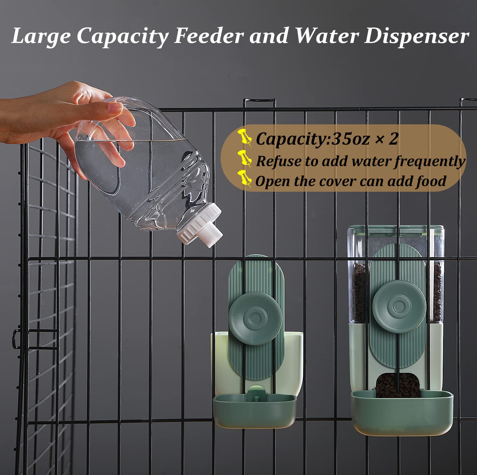 Kenond hanging buckle close-up demonstrates secure cage mounting.