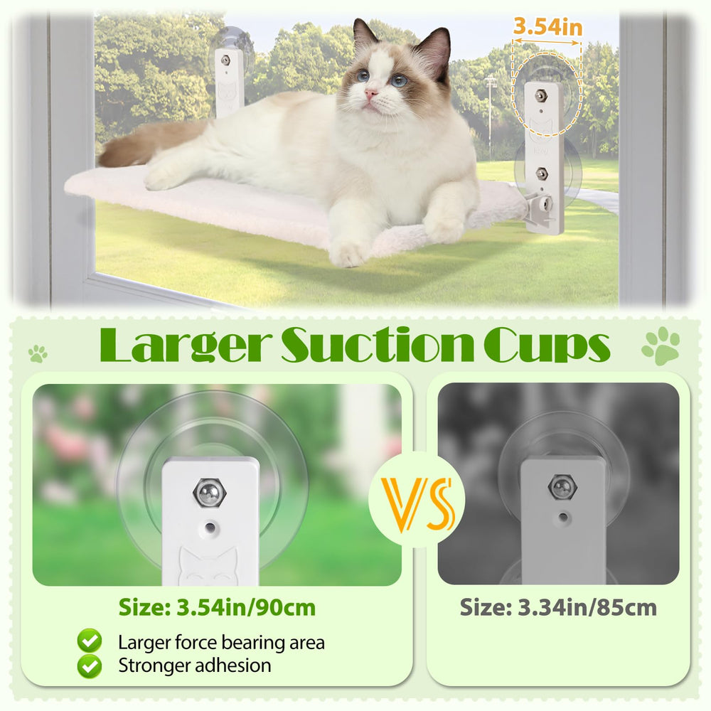 Keny cordless cat window perch folded design saves space and simplifies storage.