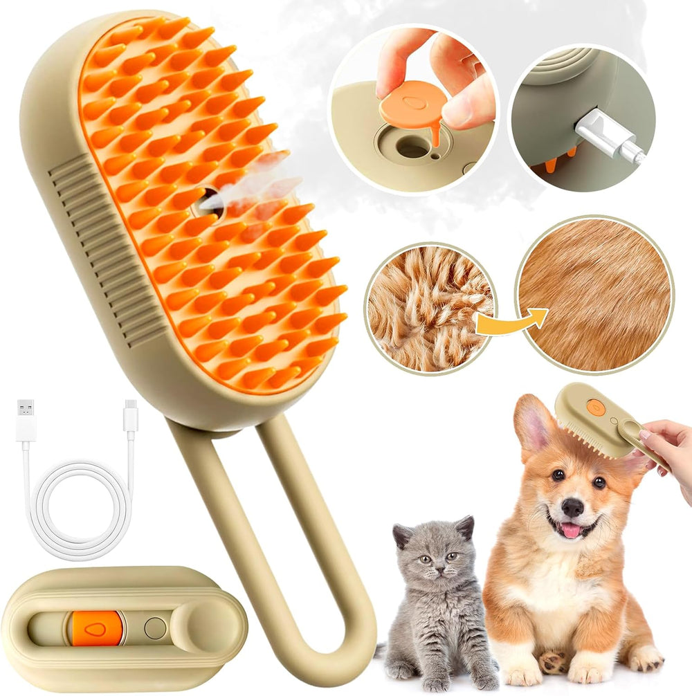 Keoshiga Cat Steam Brush rechargeable battery enables week-long use