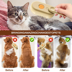 Keoshiga Cat Steam Brush water tank demonstrates misting system for gentle cleaning