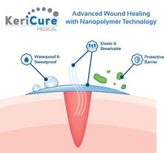 KeriCure Tough Seal breathable barrier provides a breathable second-skin feel.