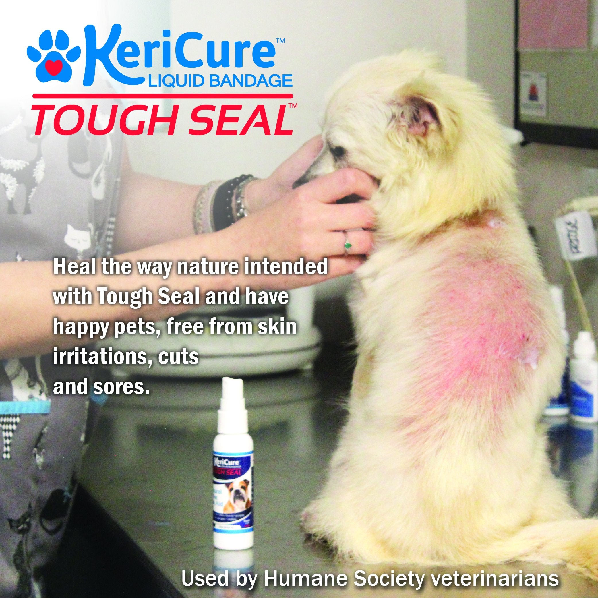 KeriCure Tough Seal dries in under two minutes for quick application.