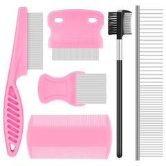 Kerros 6-pack flea comb close-toothed for precise detangling on pets