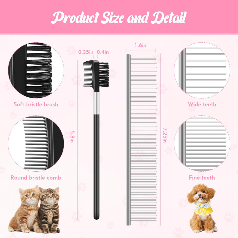 Kerros 6-pack tick-removal double-sided comb tackles fleas and dander safely