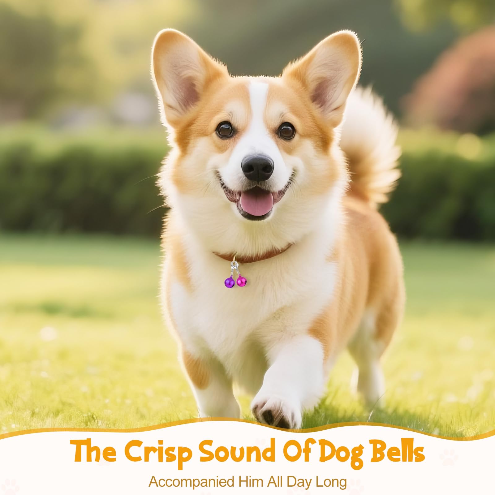 Kerros bells on collar produce clear sound for tracking pets.