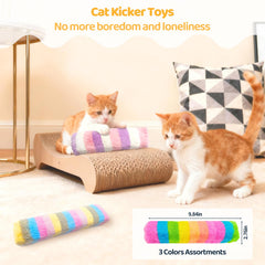 Kerros Cat Toys Pillows Catnip-inside reveal stimulant scent boosting playful swats.