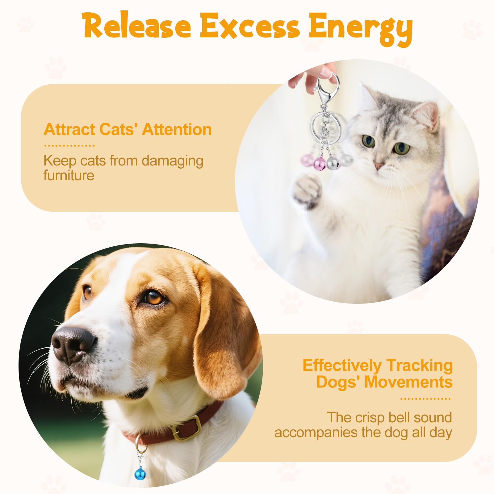Kerros lightweight 0-05oz bell reduces bulk on pet neck.