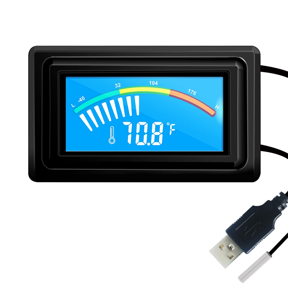 Ketotek digital thermometer backlit display for easy night-time aquarium readings