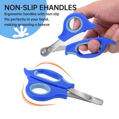 KEUYE non-slip handle provides steady grip during nail trimming.