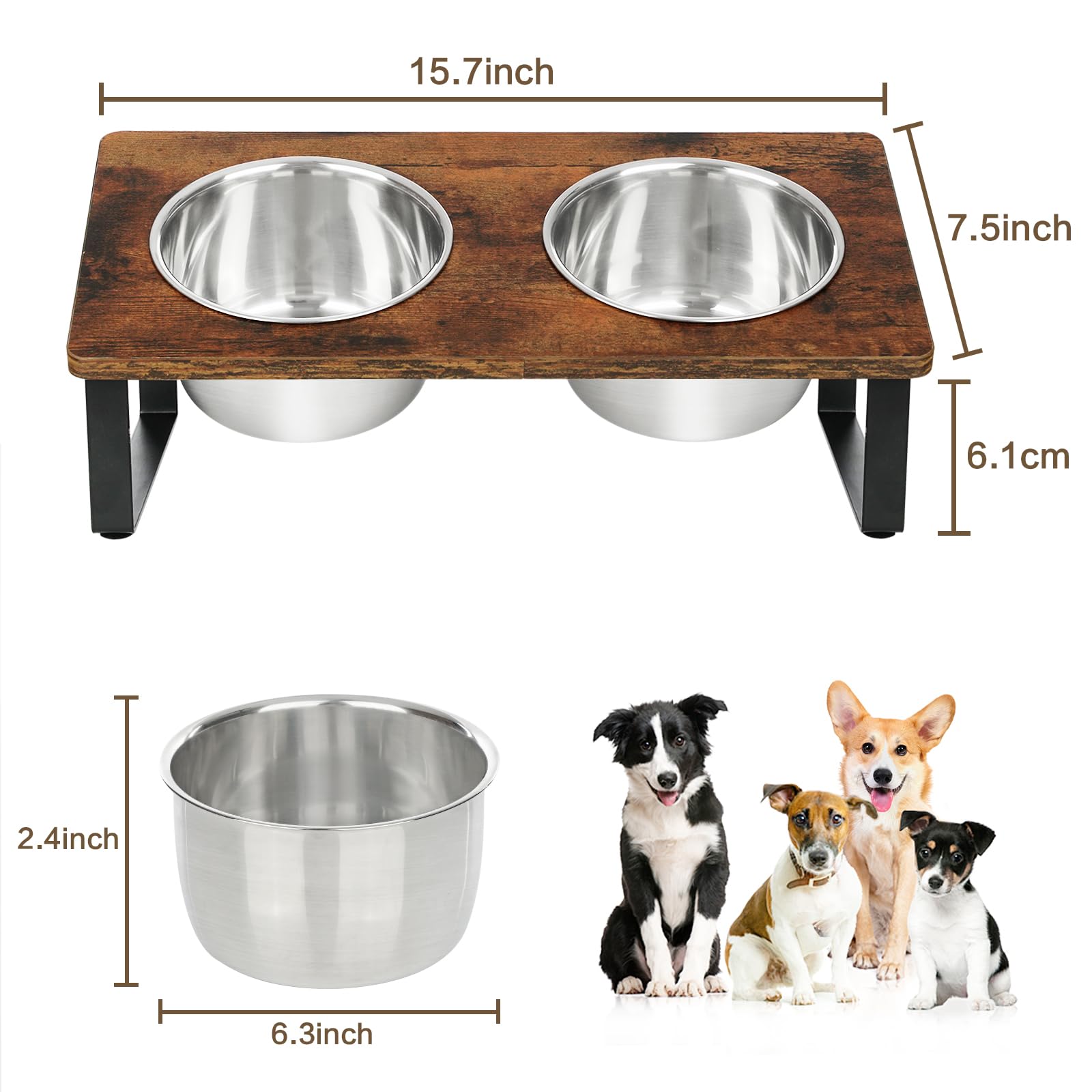 KEVIDEAWL tilted dog bowl design reduces neck reach during meals.