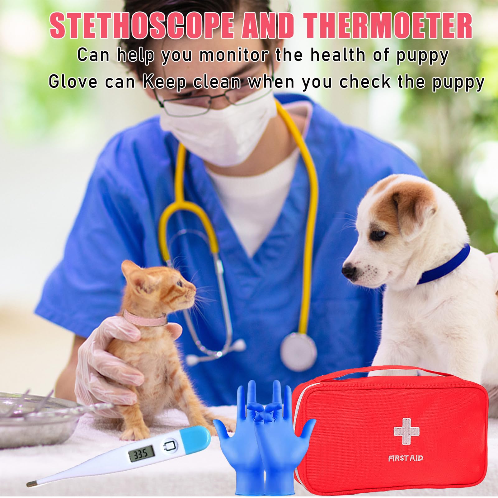 Kewen blue disposable gloves enable clean handling of newborns during care.