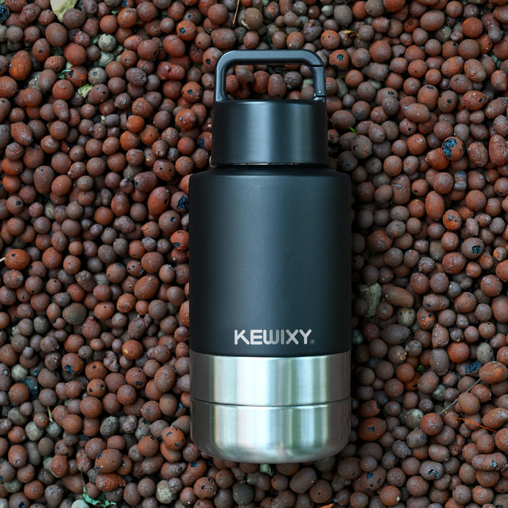 KEWIXY detachable bowls assembly shows 3-in-1 convenience for water and snacks