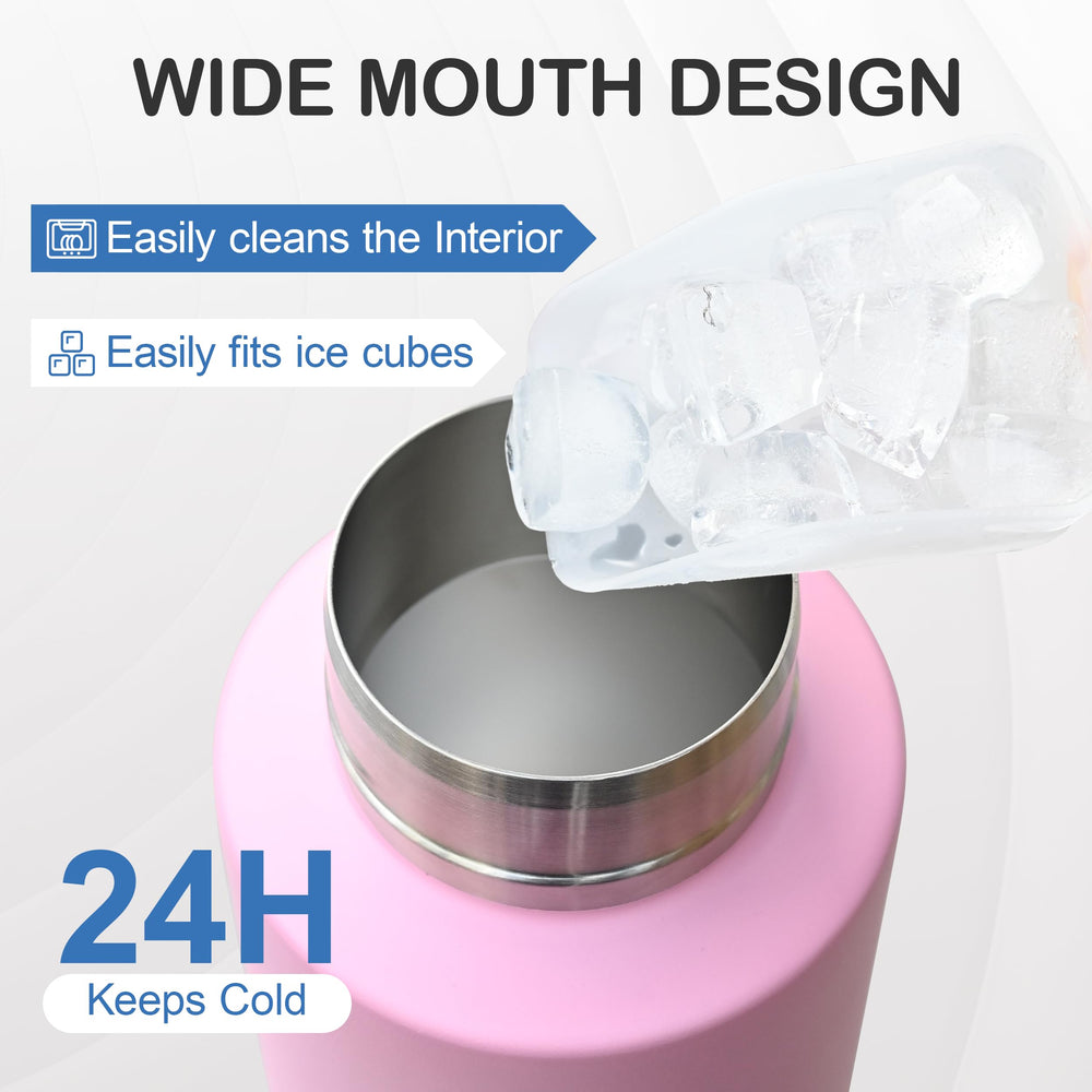 KEWIXY pink bottle showing leak proof sweat free exterior.