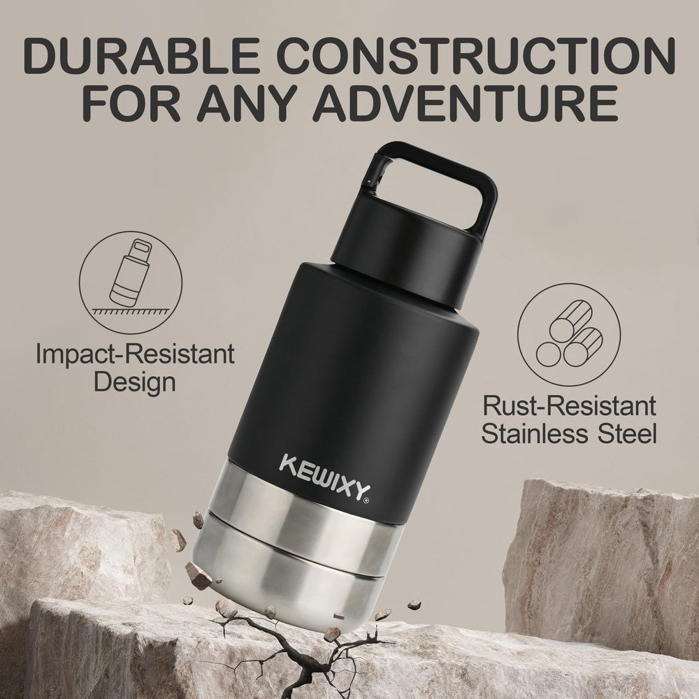 KEWIXY wide-mouth bottle for easy ice addition and thorough cleaning