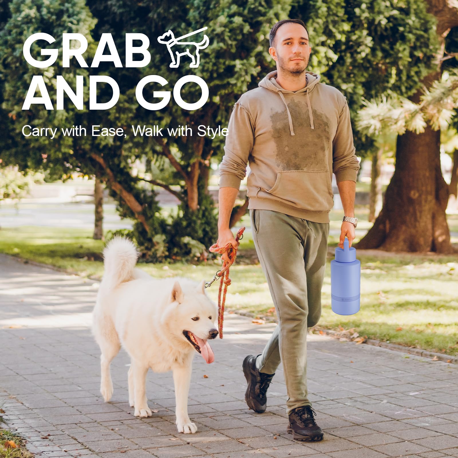 KEWIXY Aurora Blue bottle with wide-mouth lid facilitates easy refills and pouring on trips.