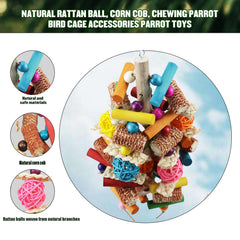 Kewkont bird toys corn cob chew encourages beak exercise and daily play.